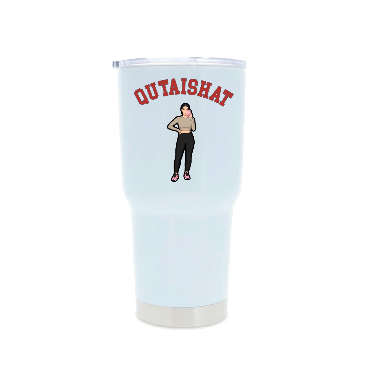 30oz Stainless Steel Tumbler — Shirsey Arch in White
