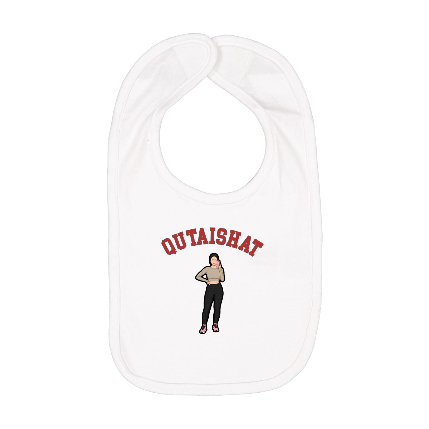 Infant Bib — Shirsey Arch in White