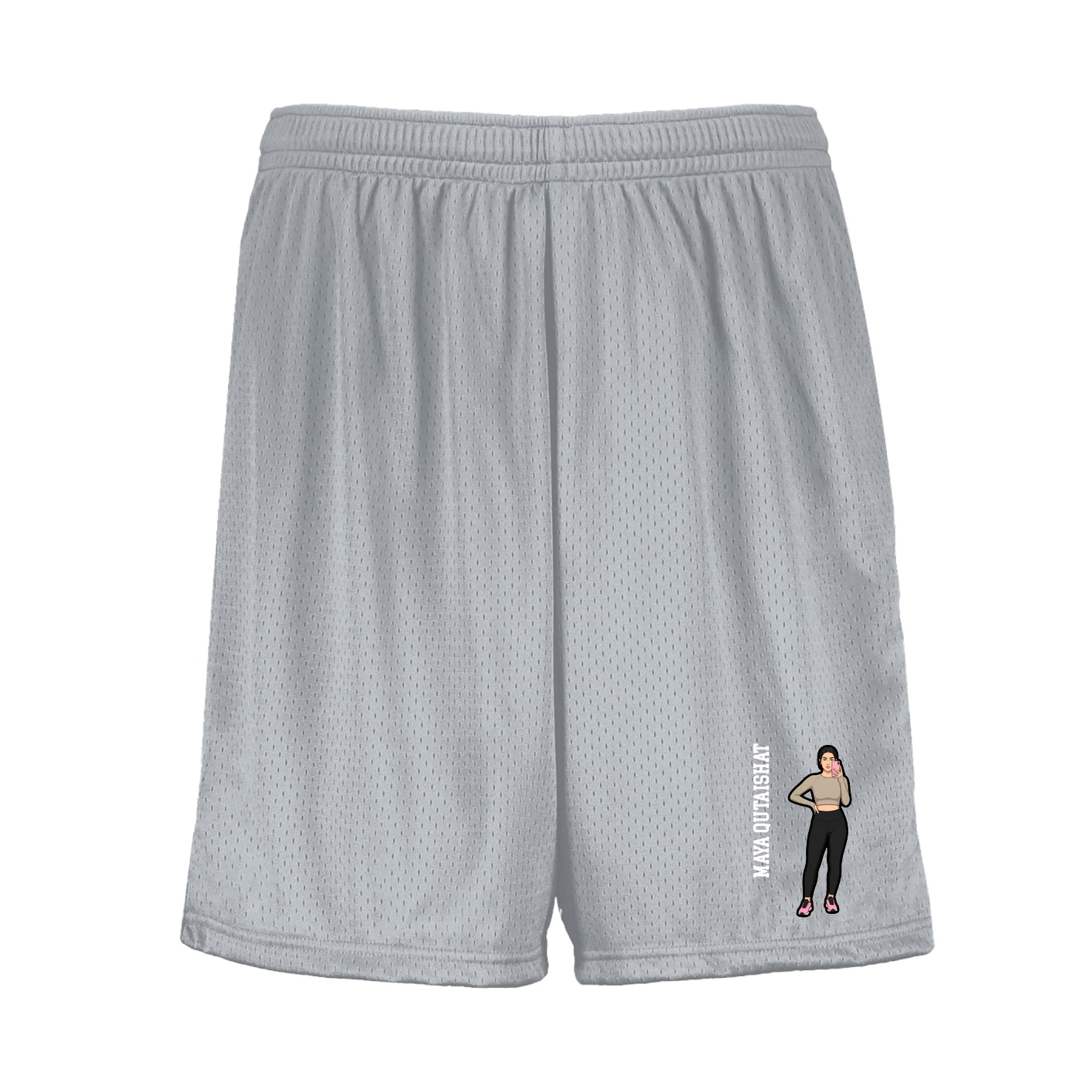 Shorts — Name Vertical in Silver
