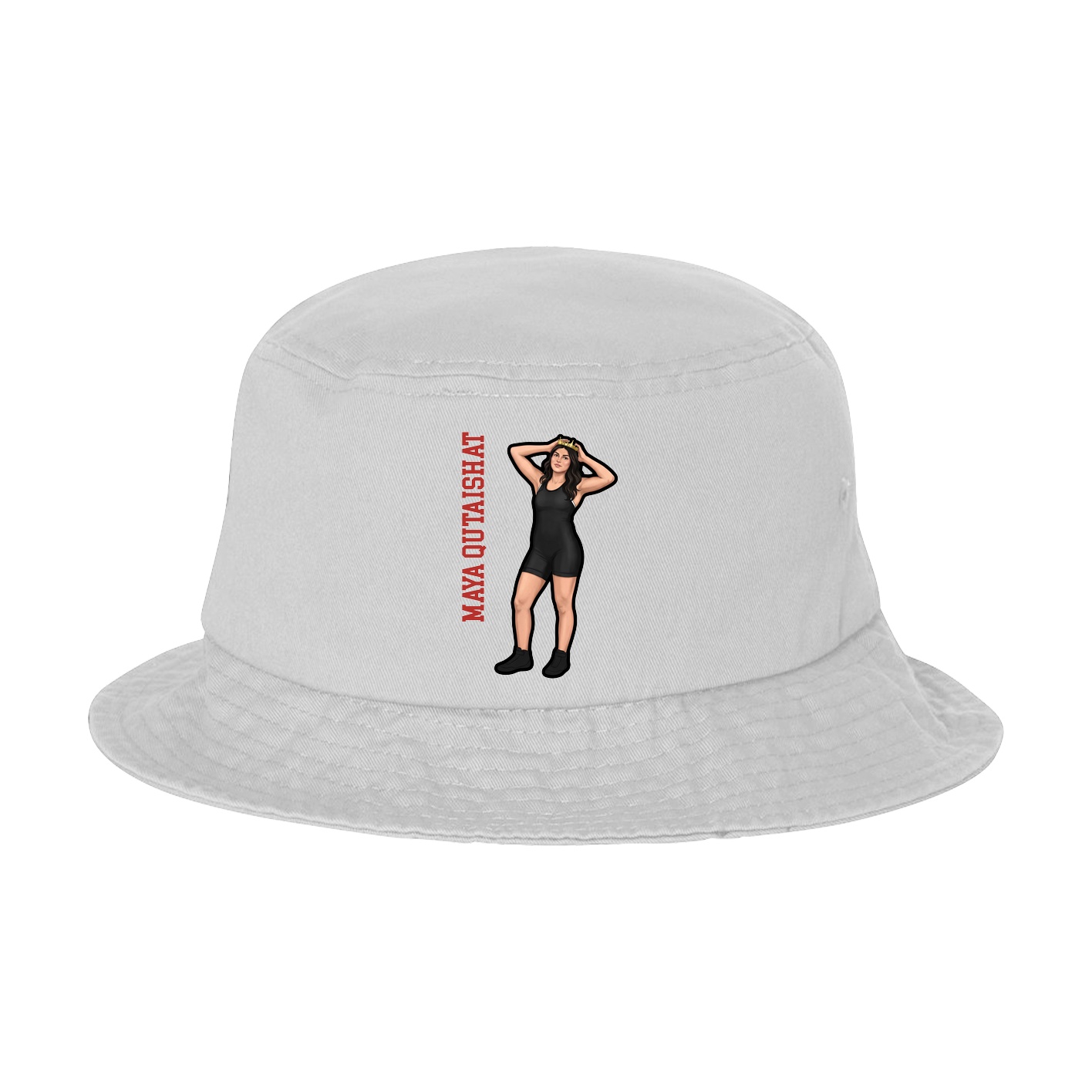 Bucket Cap — Name Vertical in White