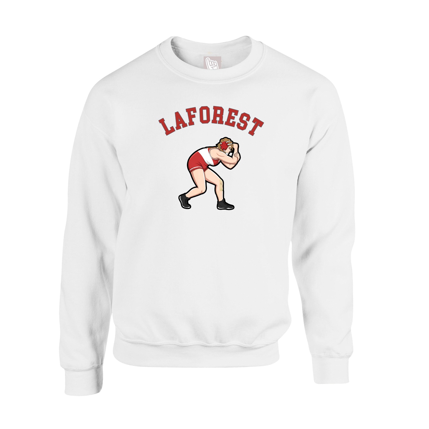 Fleece Crew — Shirsey Arch in White