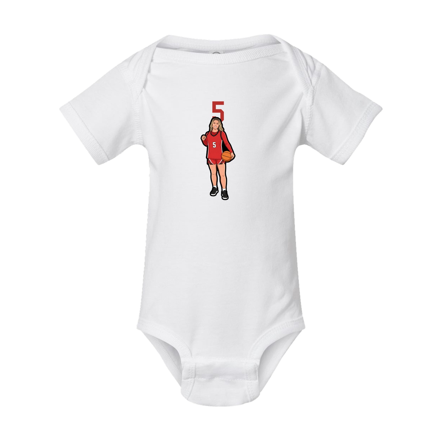 Baby Onesie — Number Top in White