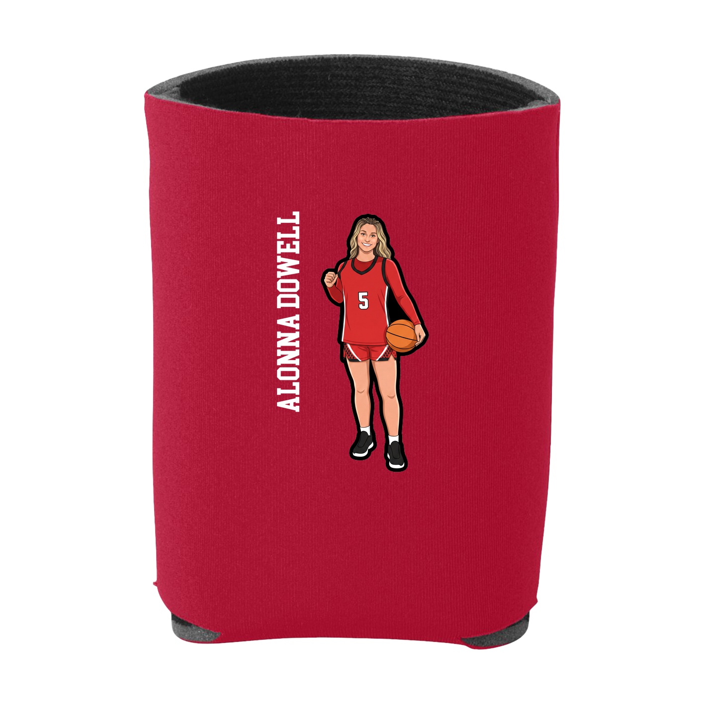 Can Holder — Name Vertical in Red