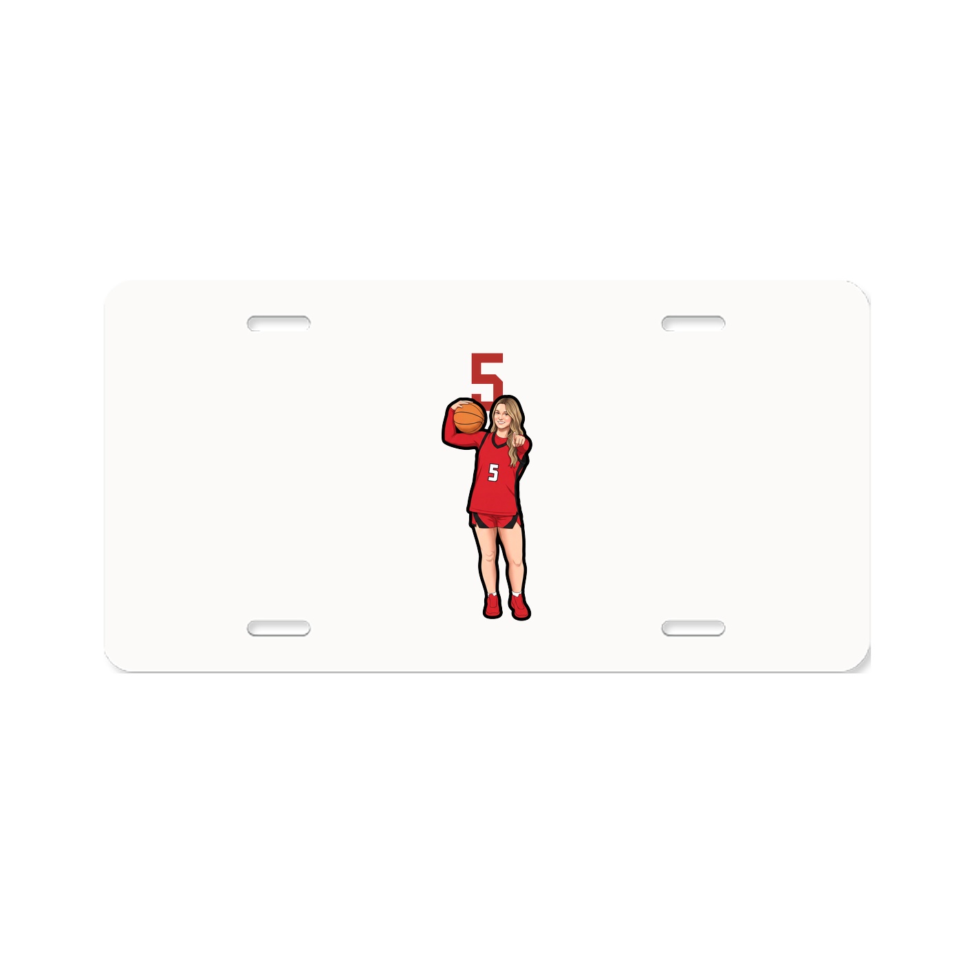 License Plate — Number Top in Classic