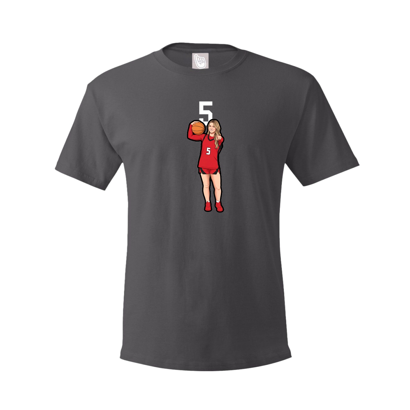 Tee — Number Top in Grey