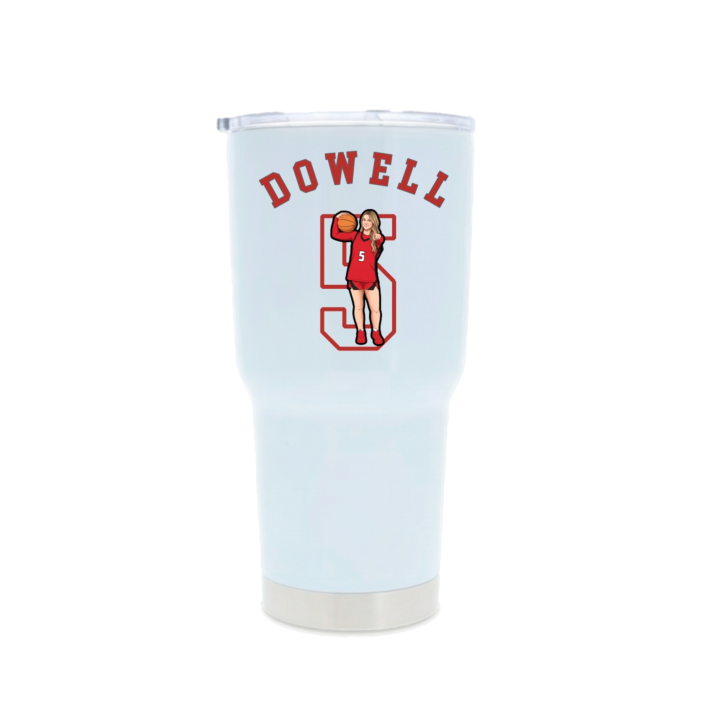30oz Stainless Steel Tumbler — Shirsey Arch in White
