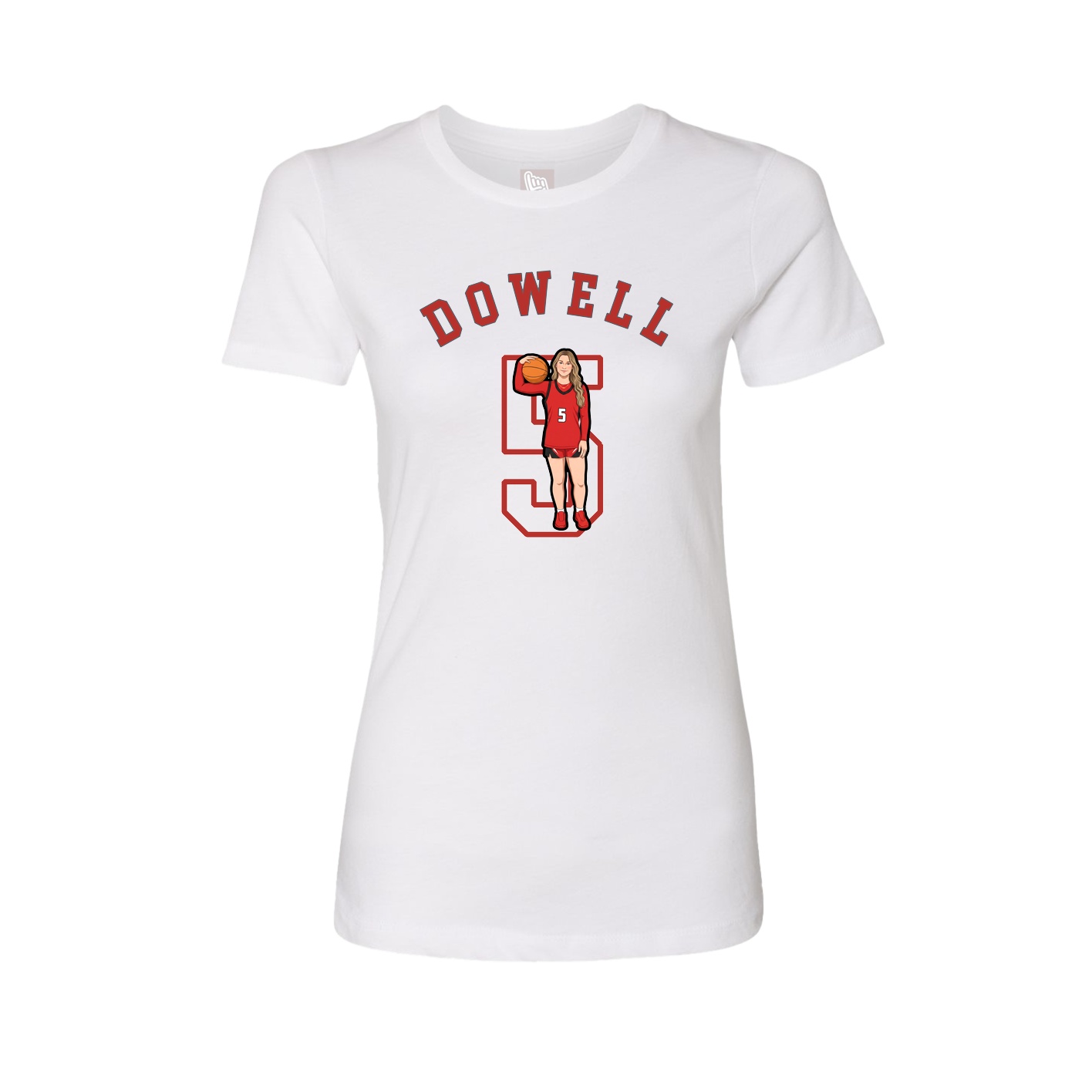 Fitted Women's Tee — Shirsey Arch in White
