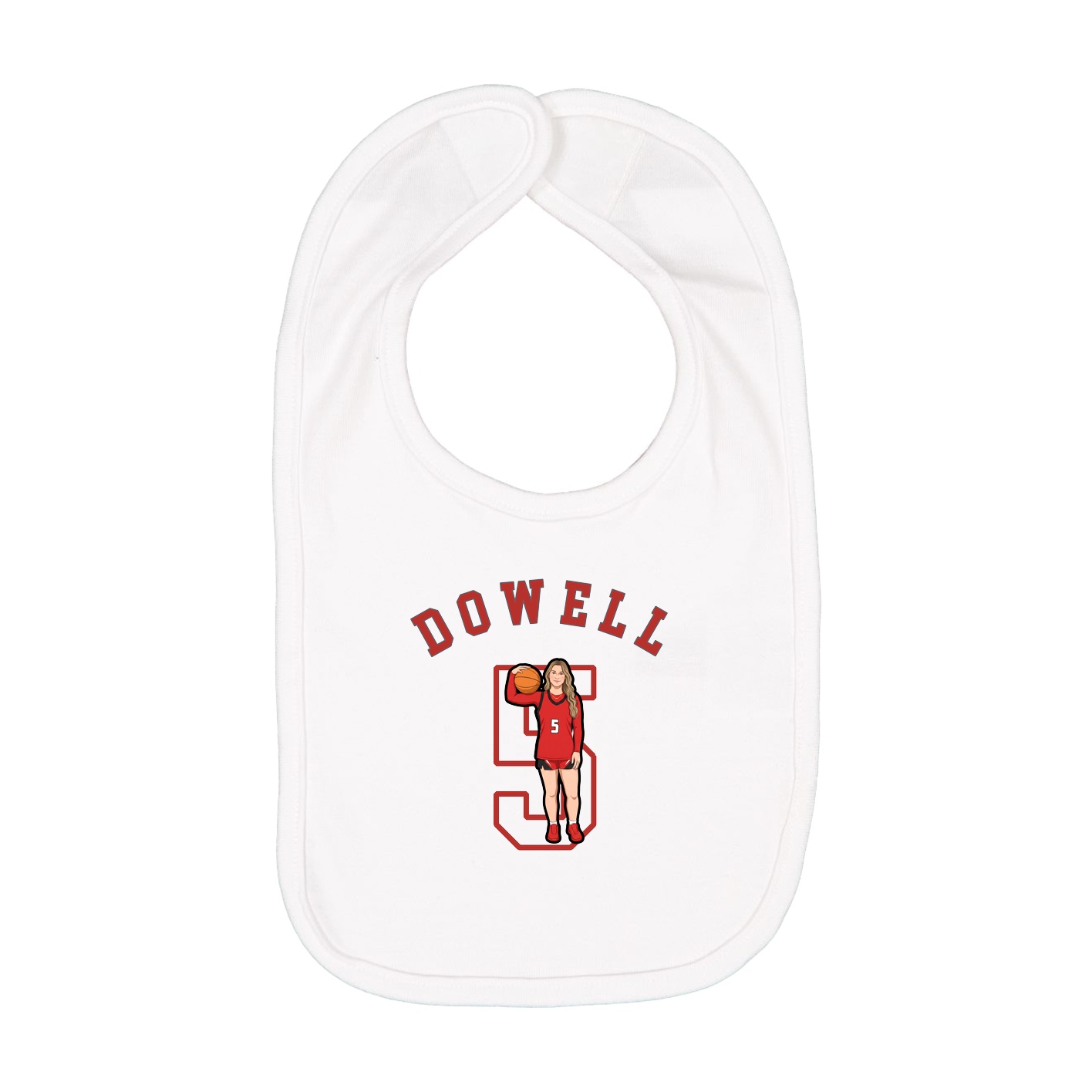 Infant Bib — Shirsey Arch in White