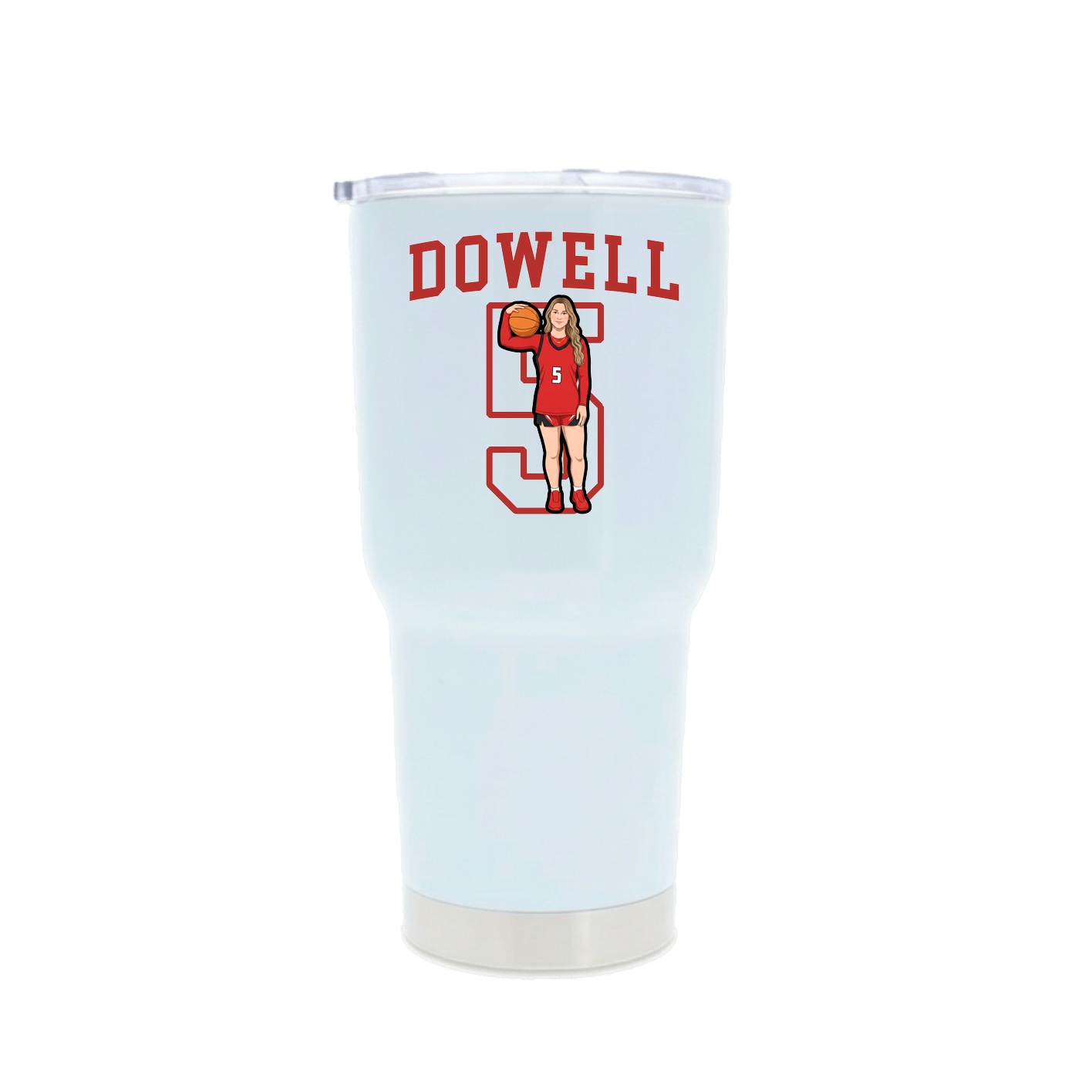 30oz Stainless Steel Tumbler — Shirsey in White