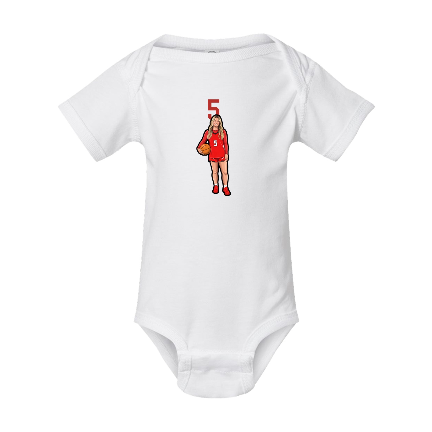 Baby Onesie — Number Top in White