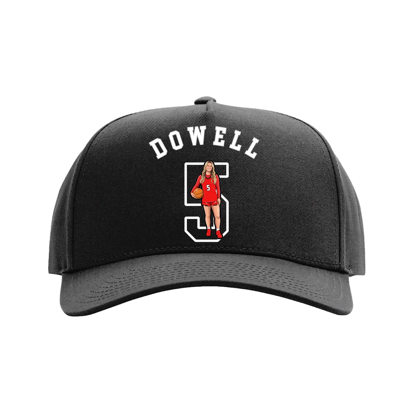 Full Fabric Five-Panel Champ Cap — Shirsey Arch in Black