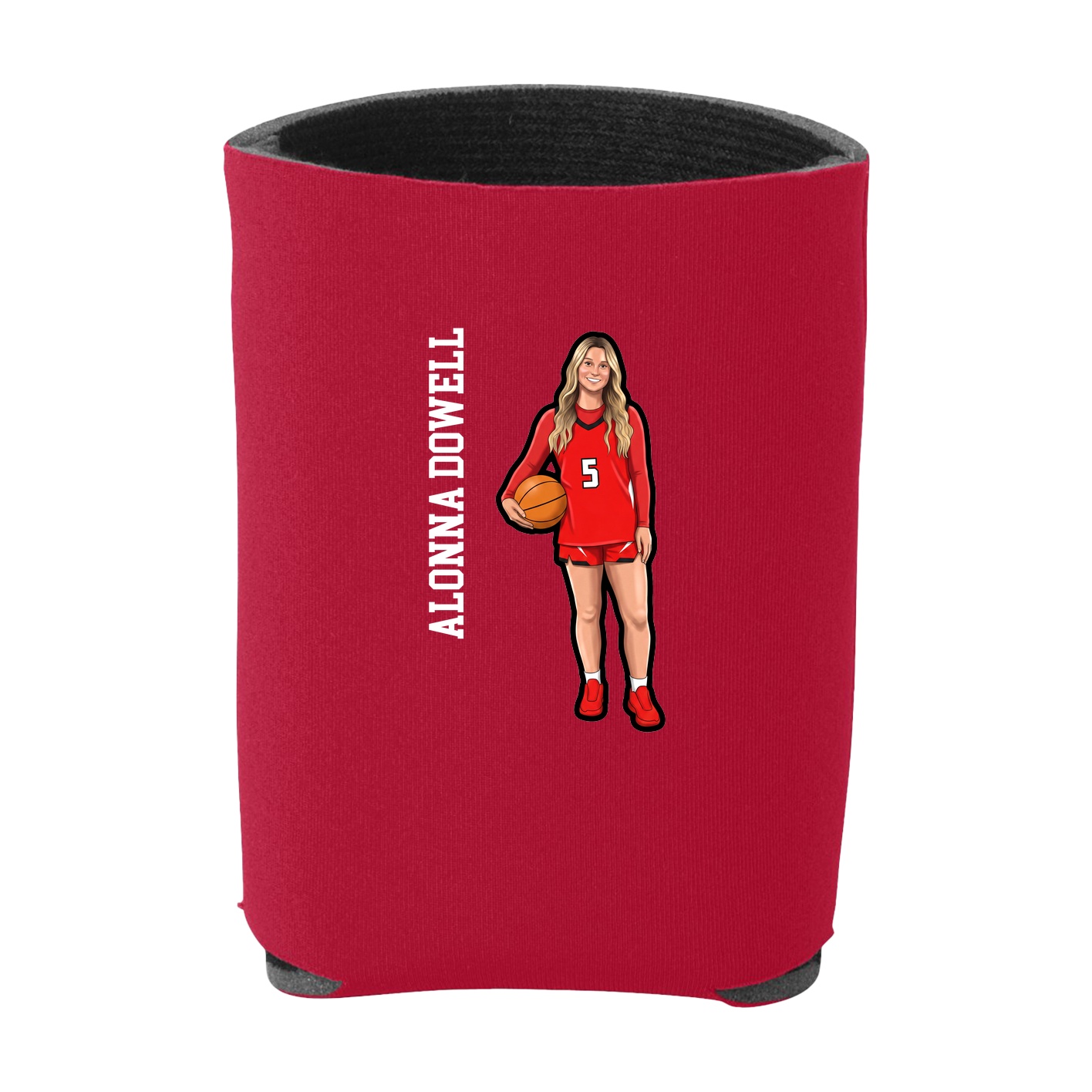 Can Holder — Name Vertical in Red