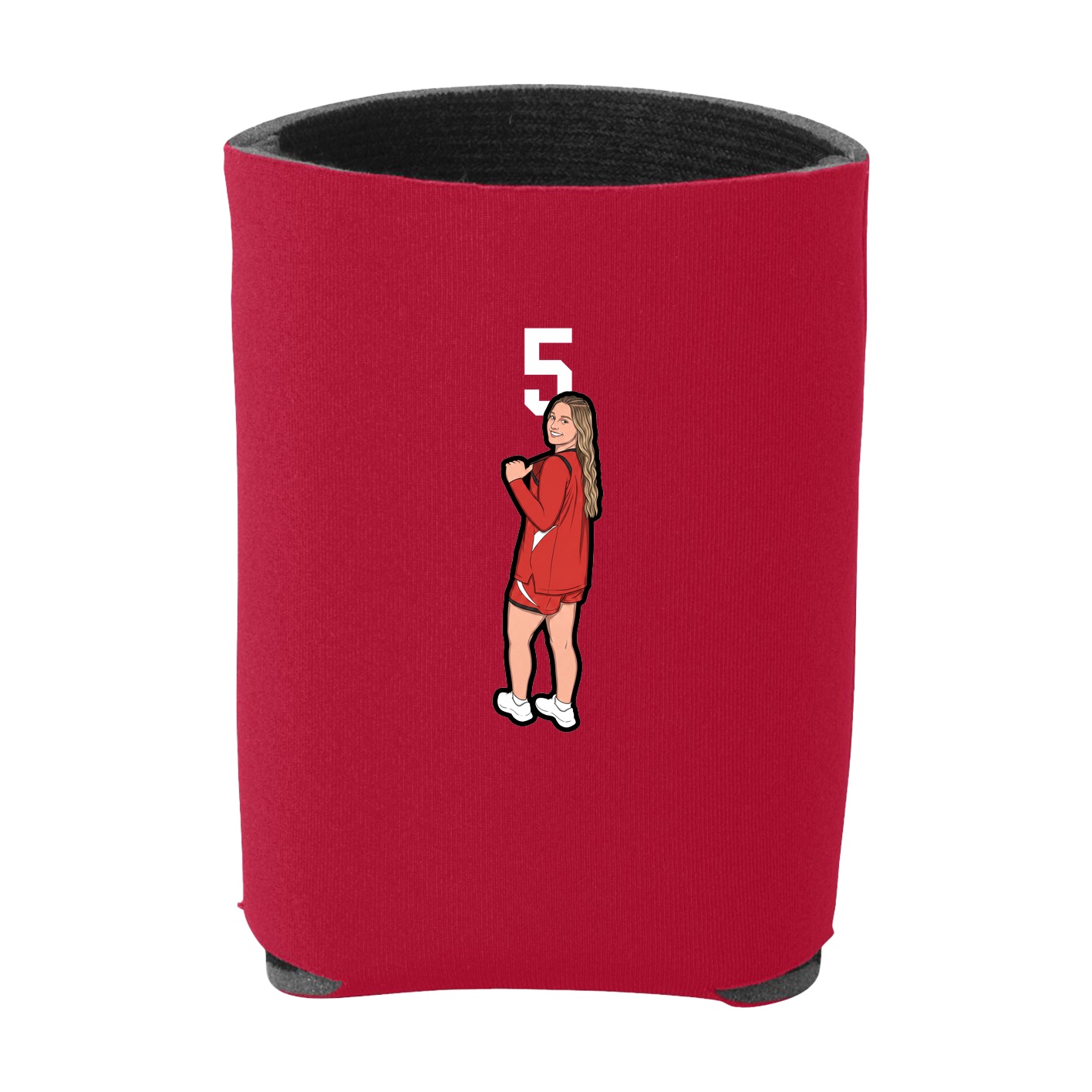 Can Holder — Number Top in Red