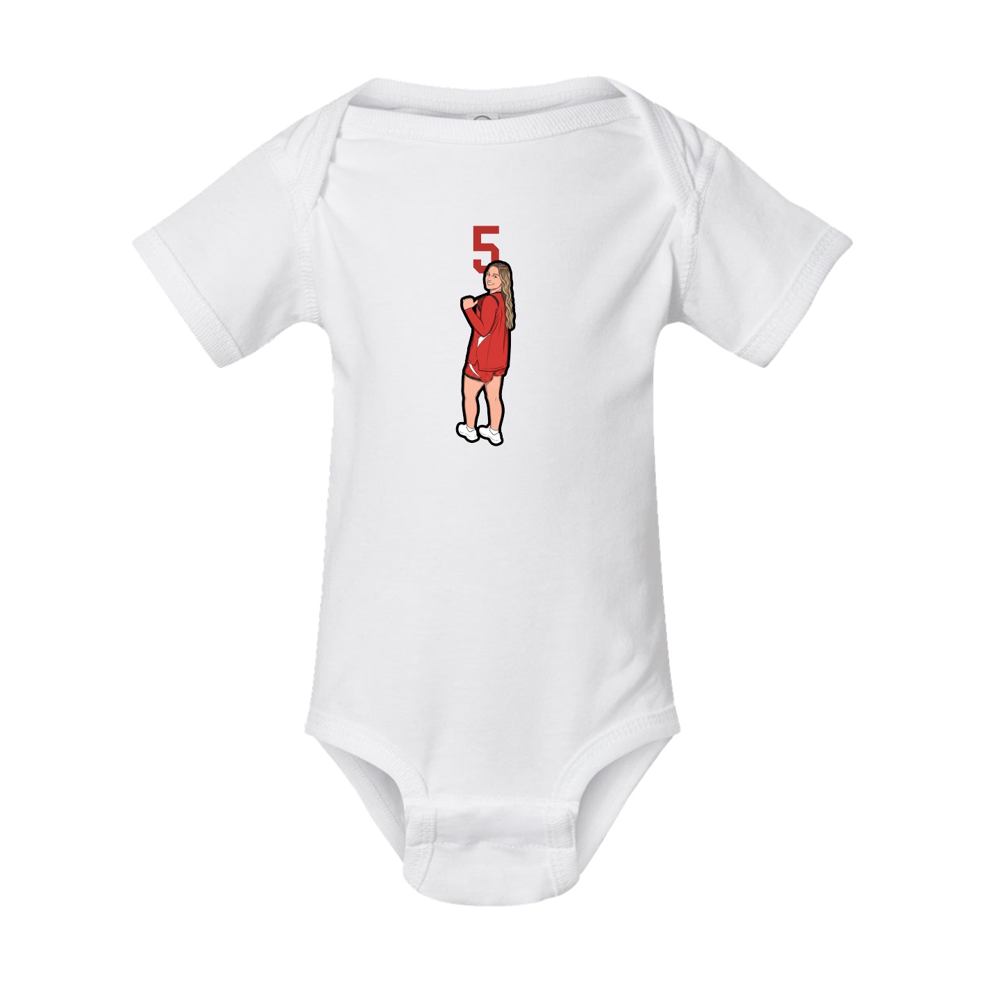 Baby Onesie — Number Top in White
