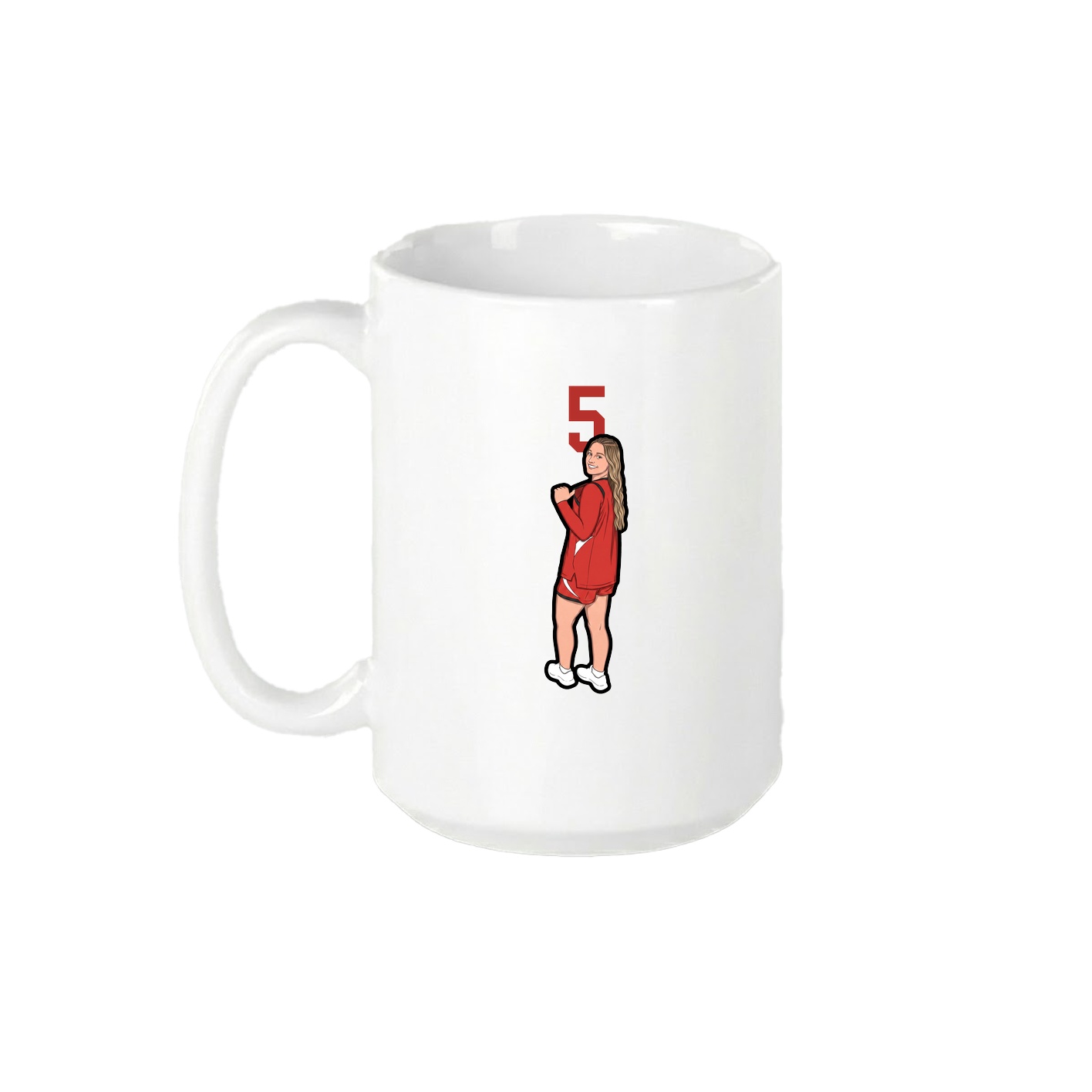 15oz Coffee Mug — Number Top in White