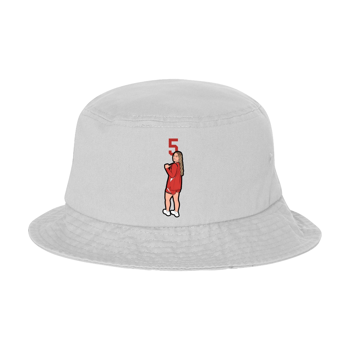 Bucket Cap — Number Top in White