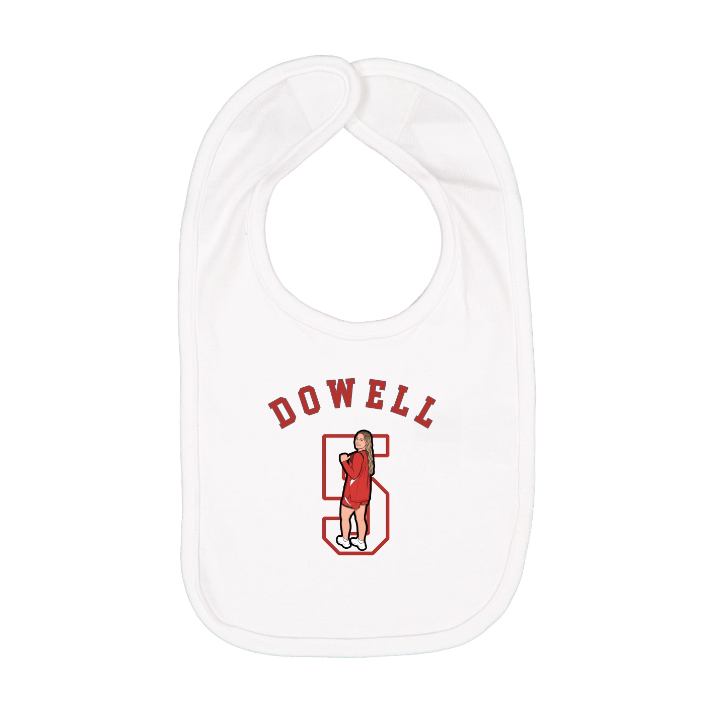 Infant Bib — Shirsey Arch in White