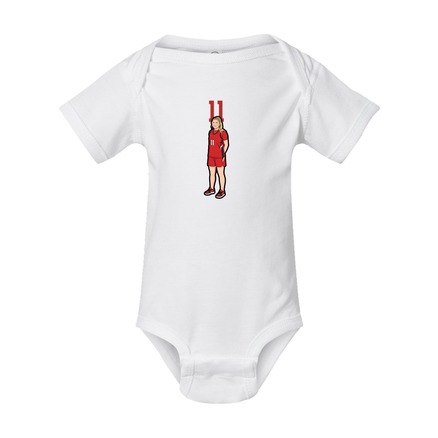 Baby Onesie — Number Top in White