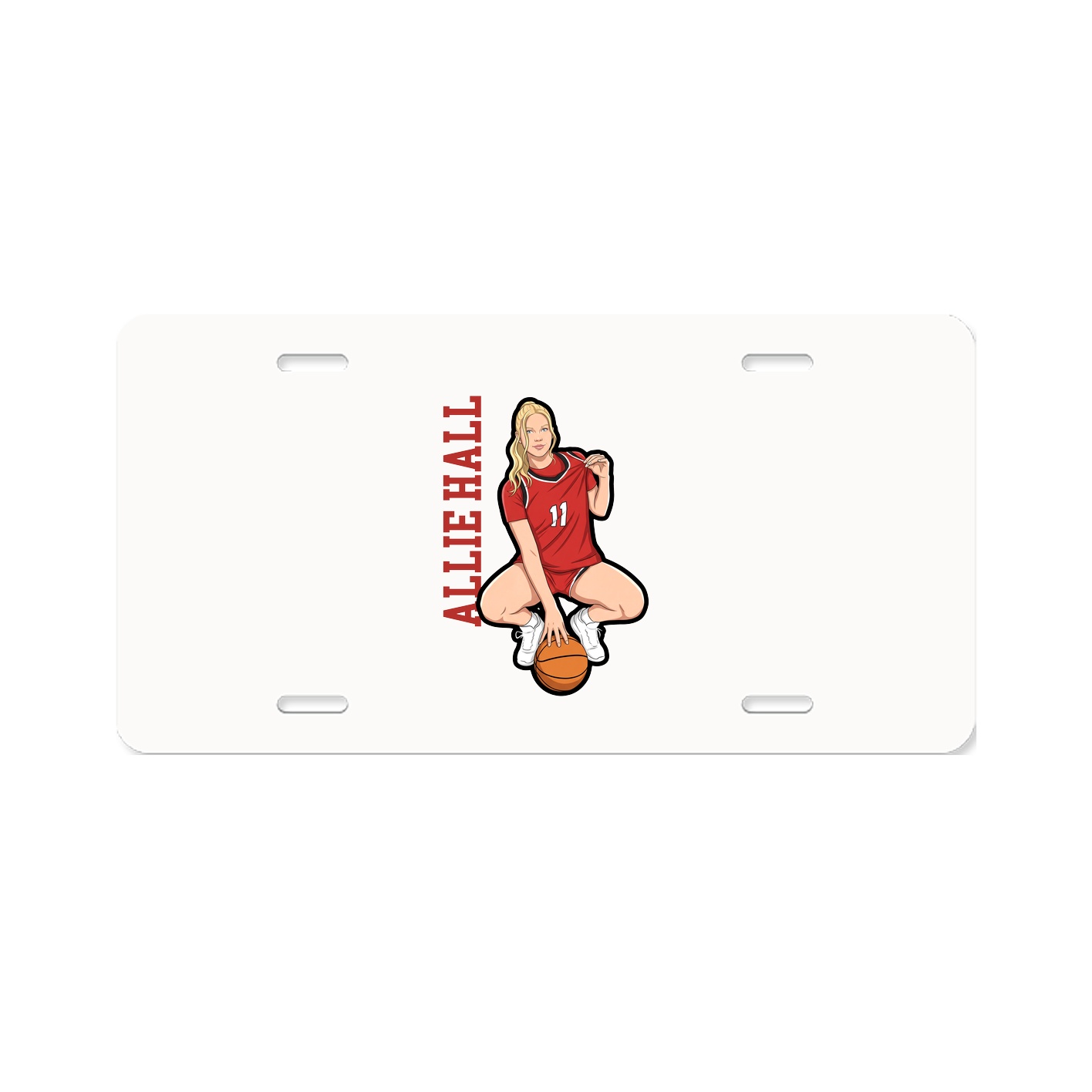 License Plate — Name Vertical in Classic