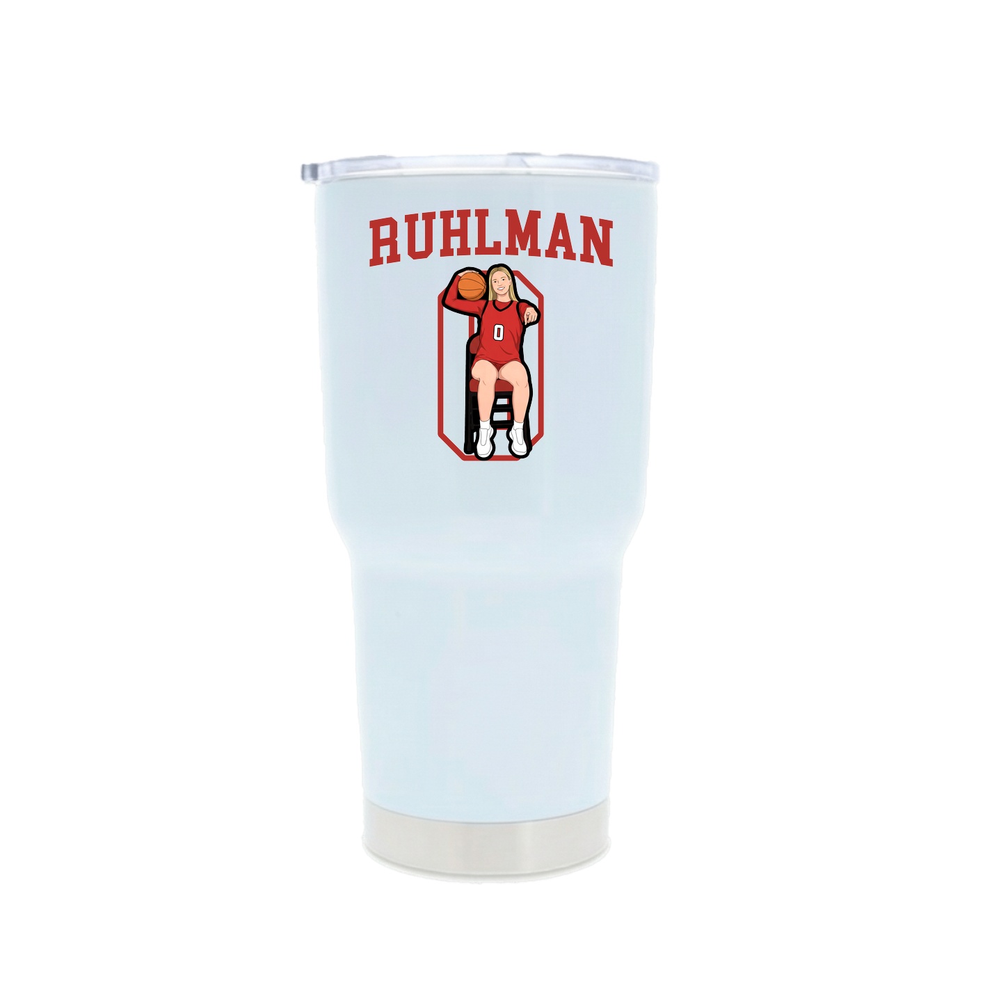 30oz Stainless Steel Tumbler — Shirsey in White