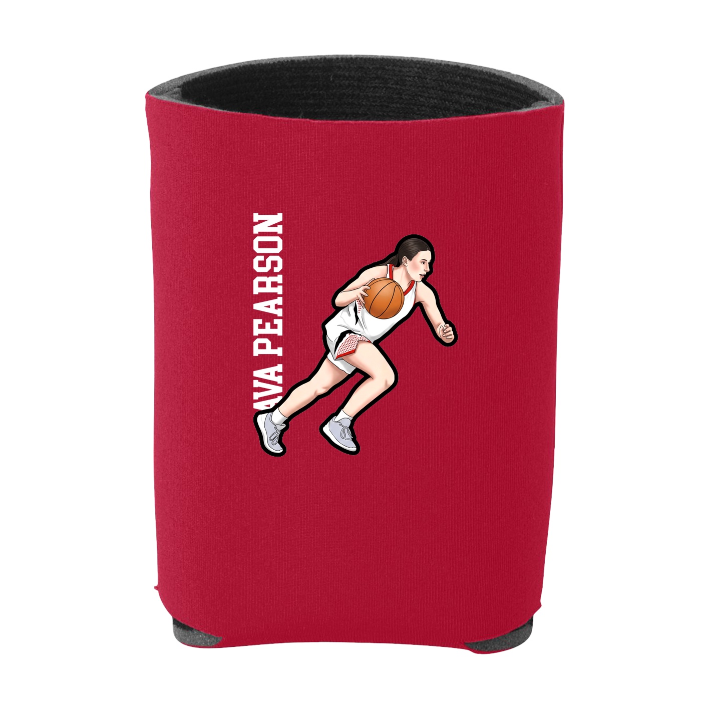 Can Holder — Name Vertical in Red