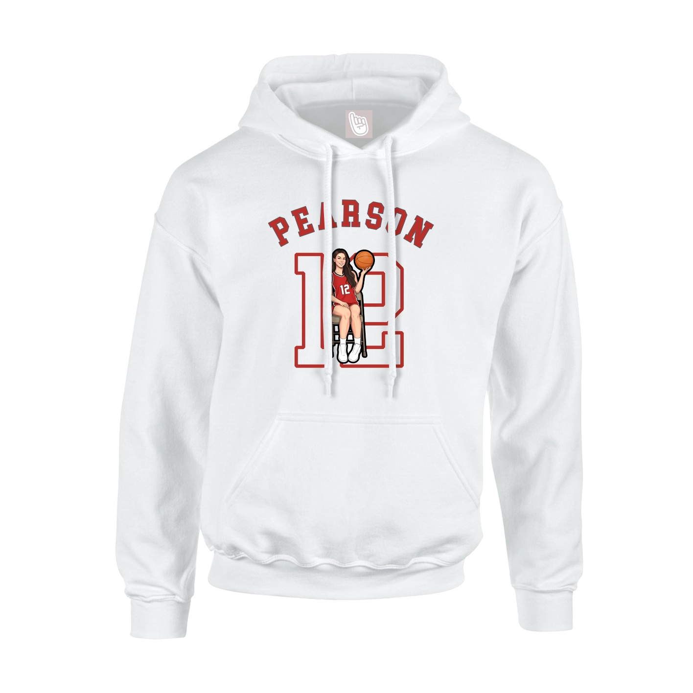 Youth Hoodie — Shirsey Arch in White