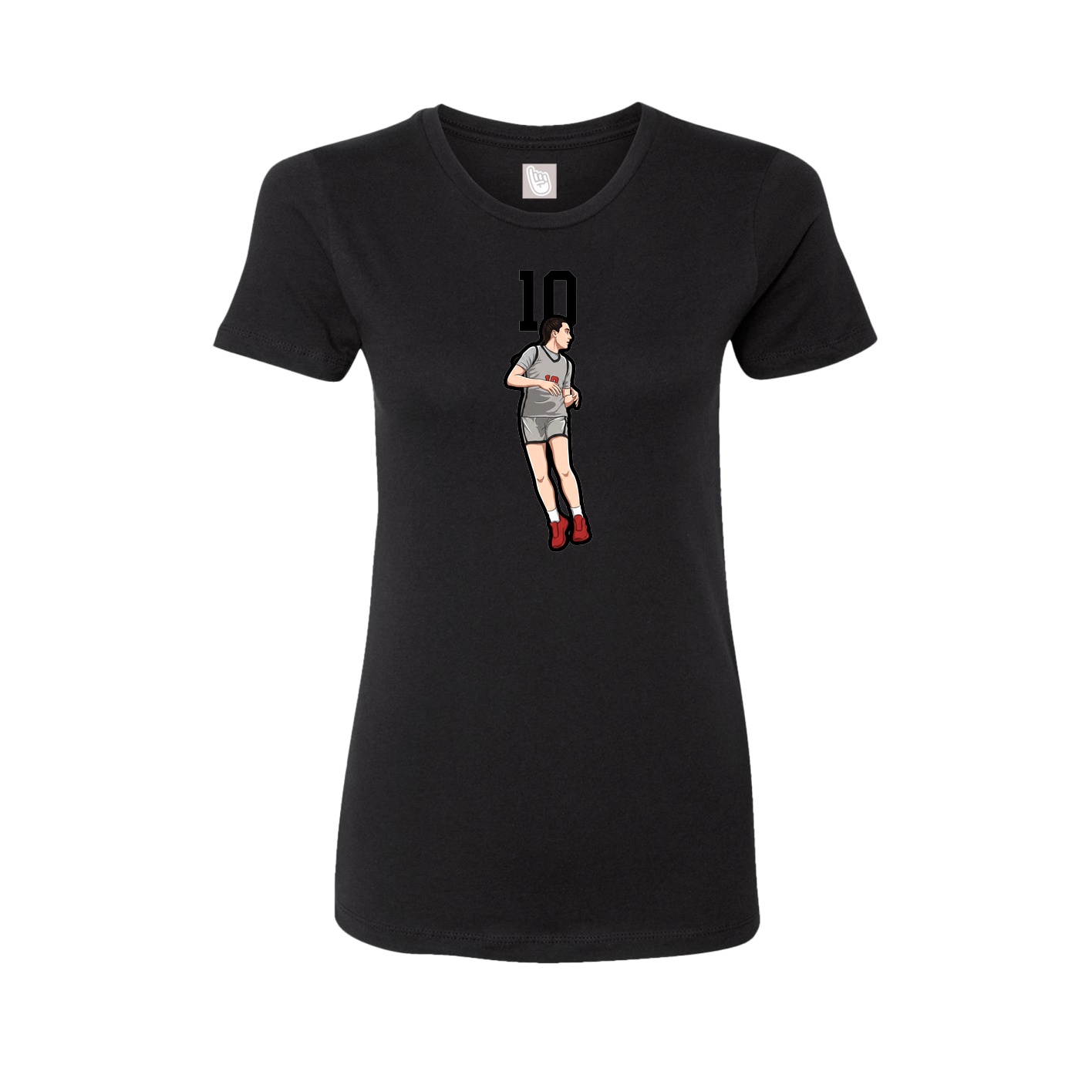 Womens Tee — Number Top in Black