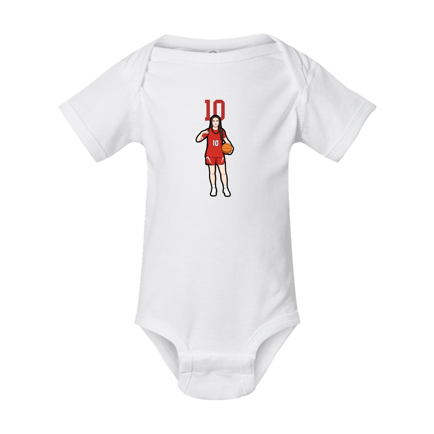 Baby Onesie — Number Top in White