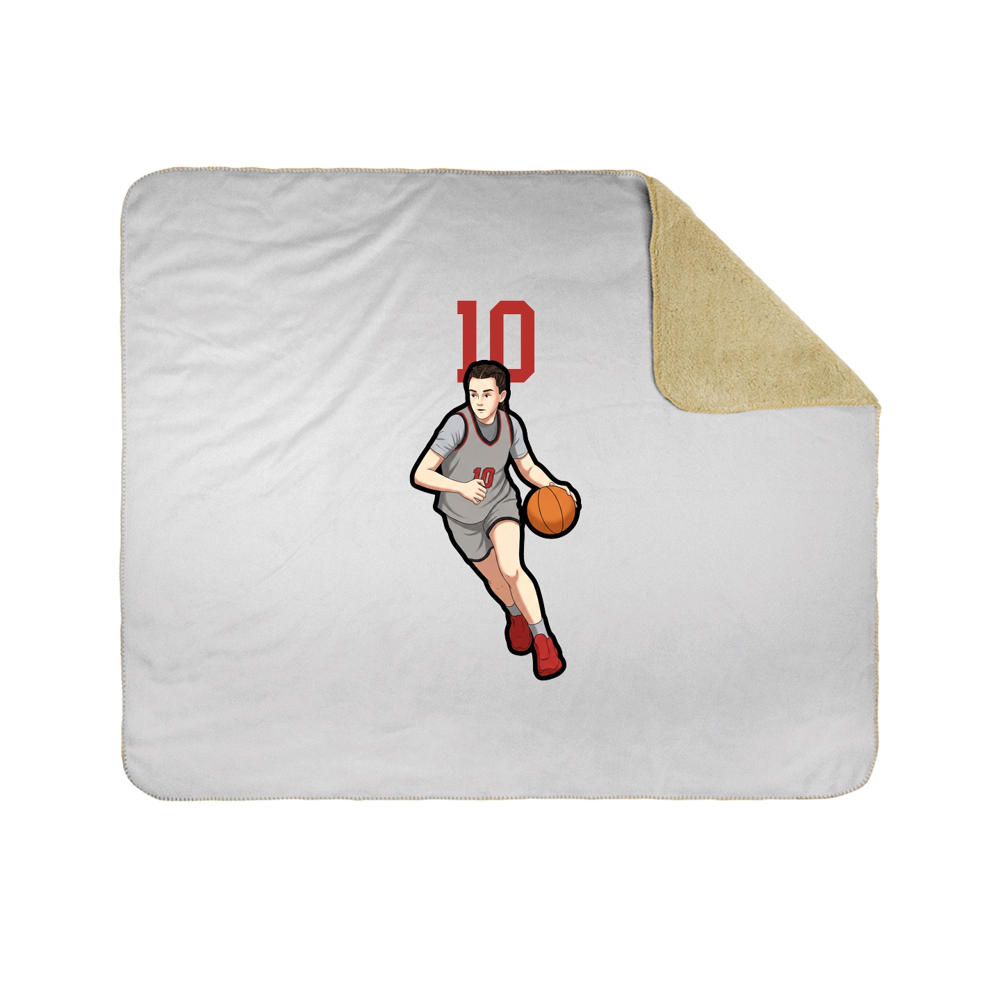 Throw Blanket — Number Top in White
