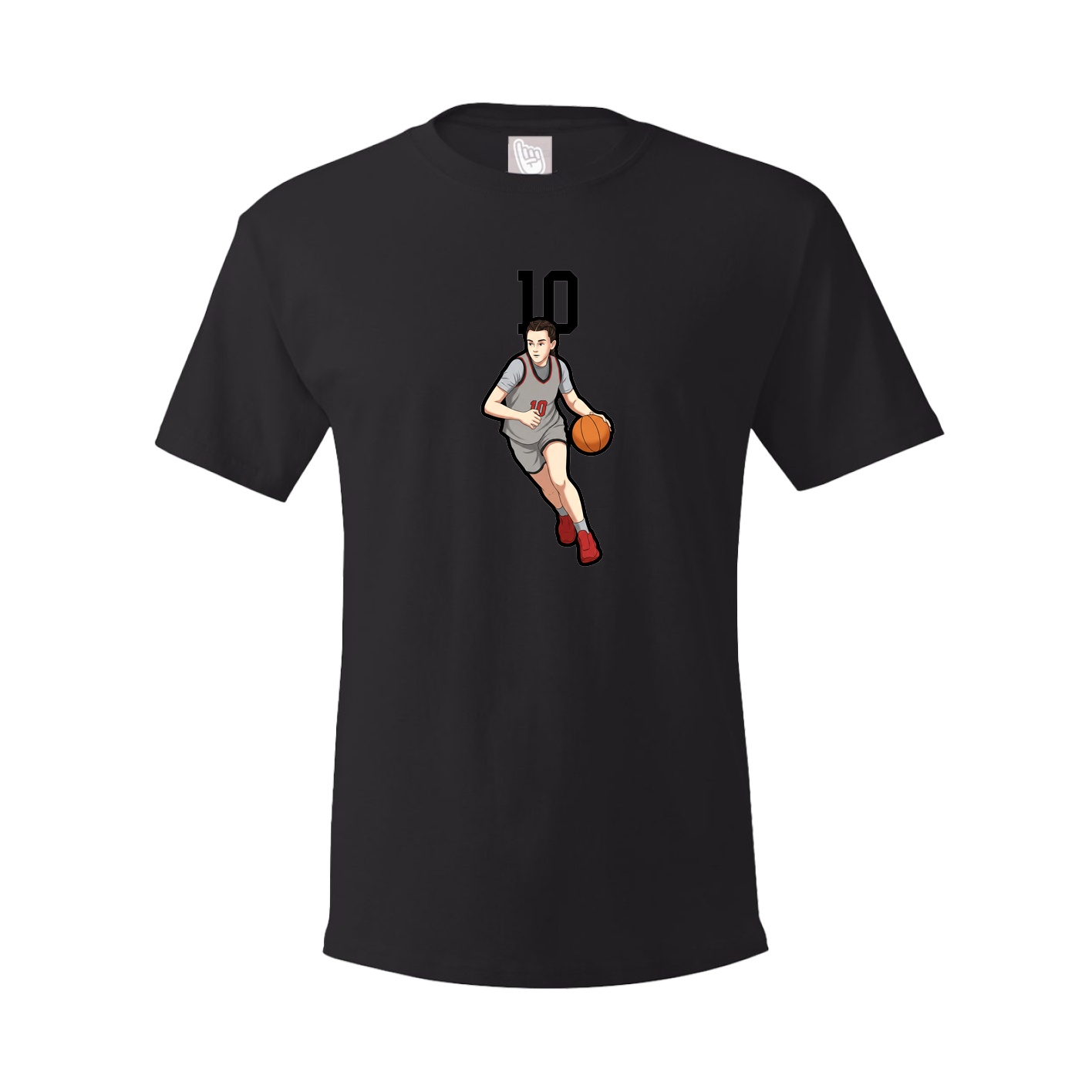 Youth Tee — Number Top in Black