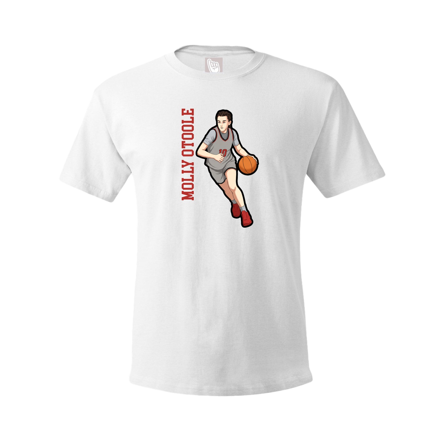 Youth Tee — Name Vertical in White