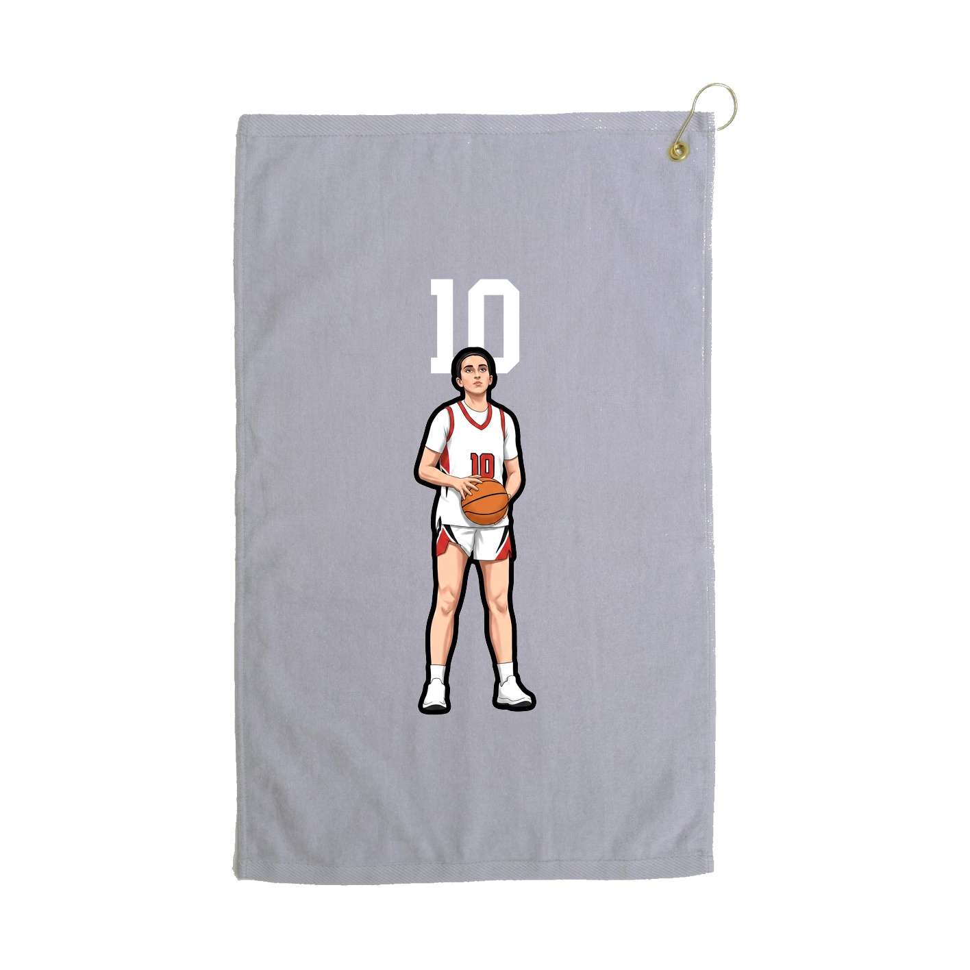 Golf Towel — Number Top in Grey