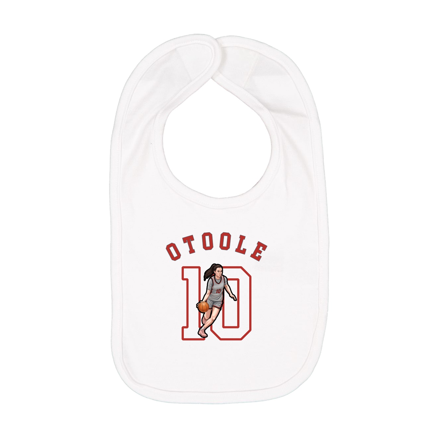 Infant Bib — Shirsey Arch in White