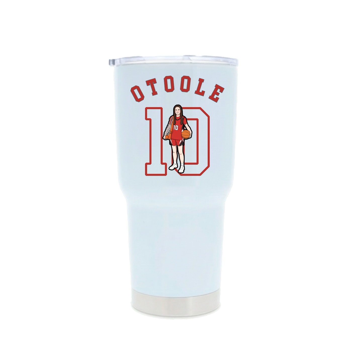 30oz Stainless Steel Tumbler — Shirsey Arch in White