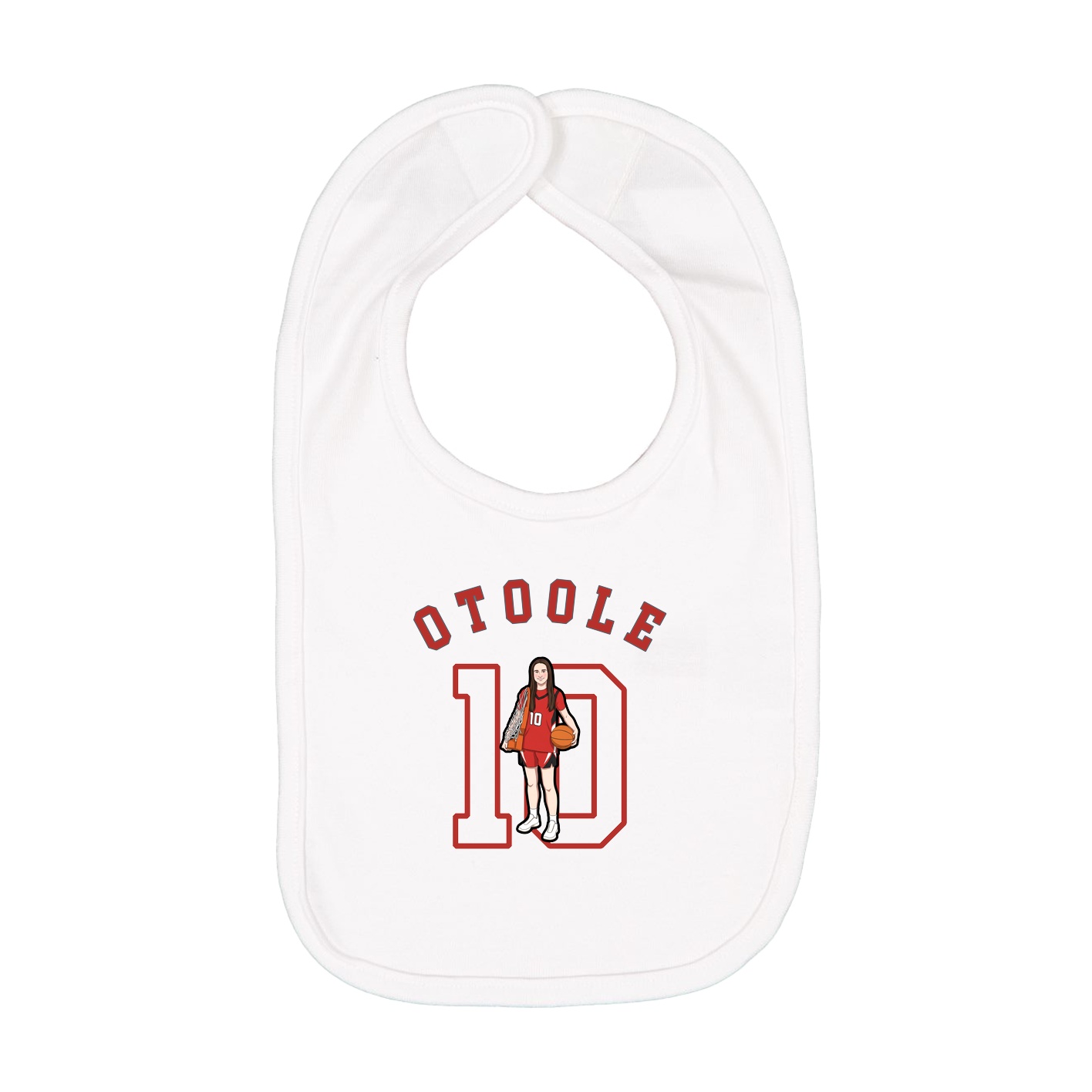 Infant Bib — Shirsey Arch in White
