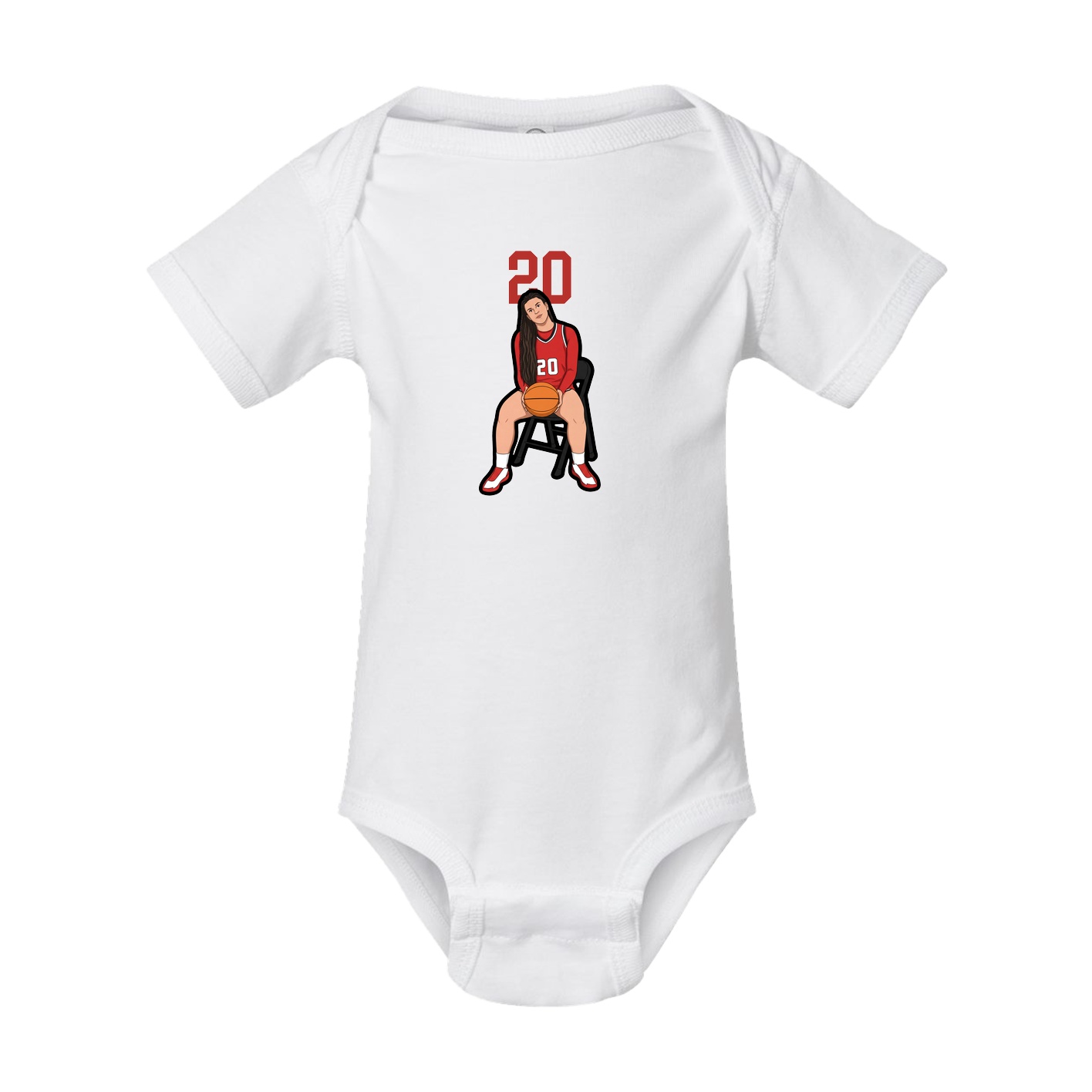 Baby Onesie — Number Top in White