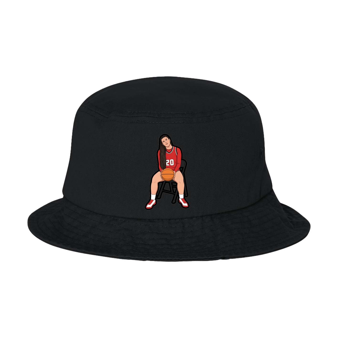 Bucket Cap — Name Vertical in Black