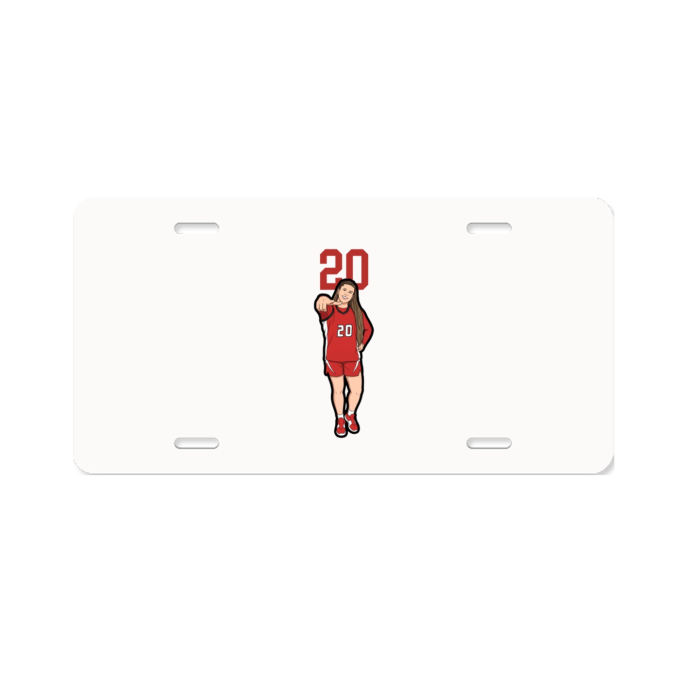 License Plate — Number Top in Classic