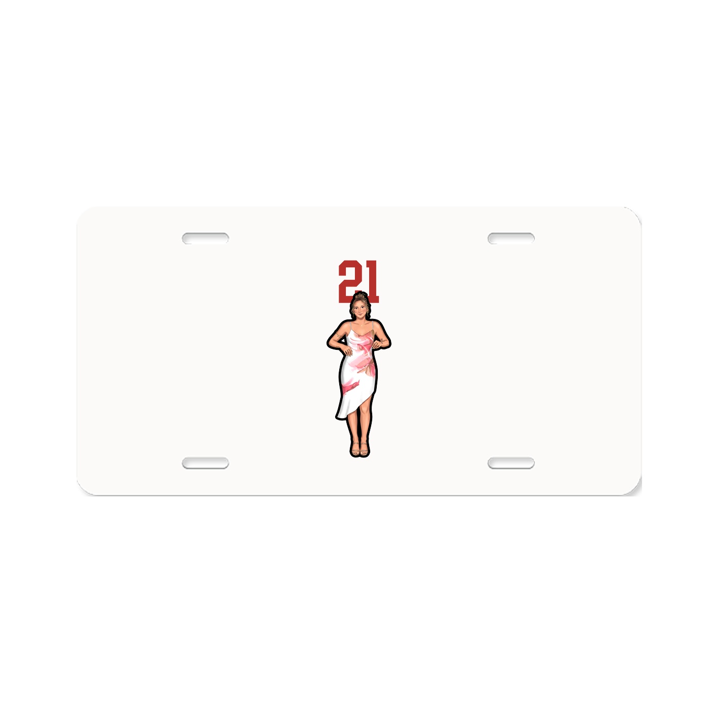 License Plate — Number Top in Classic
