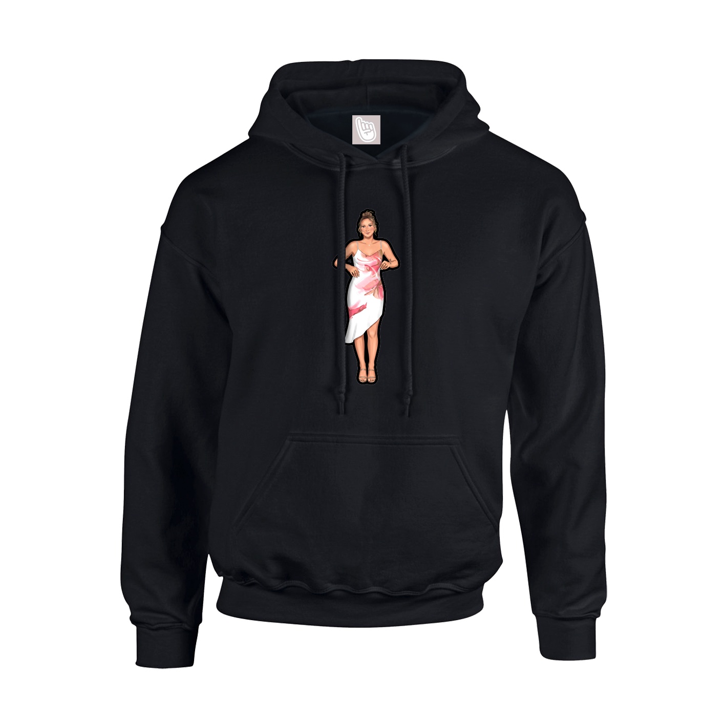 Hoodie — Name Vertical in Black