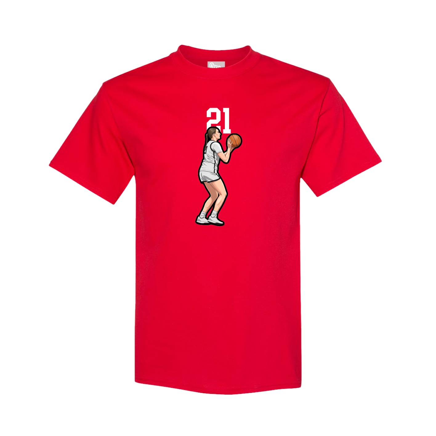 Youth Tee — Number Top in Red