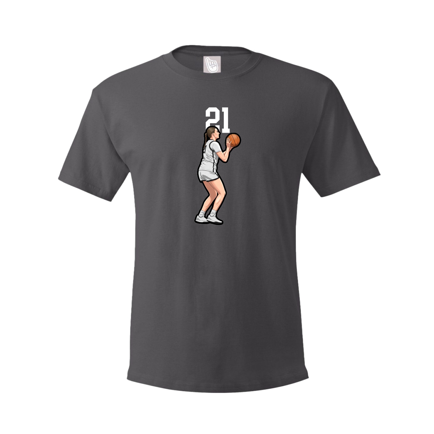 Youth Tee — Number Top in Grey