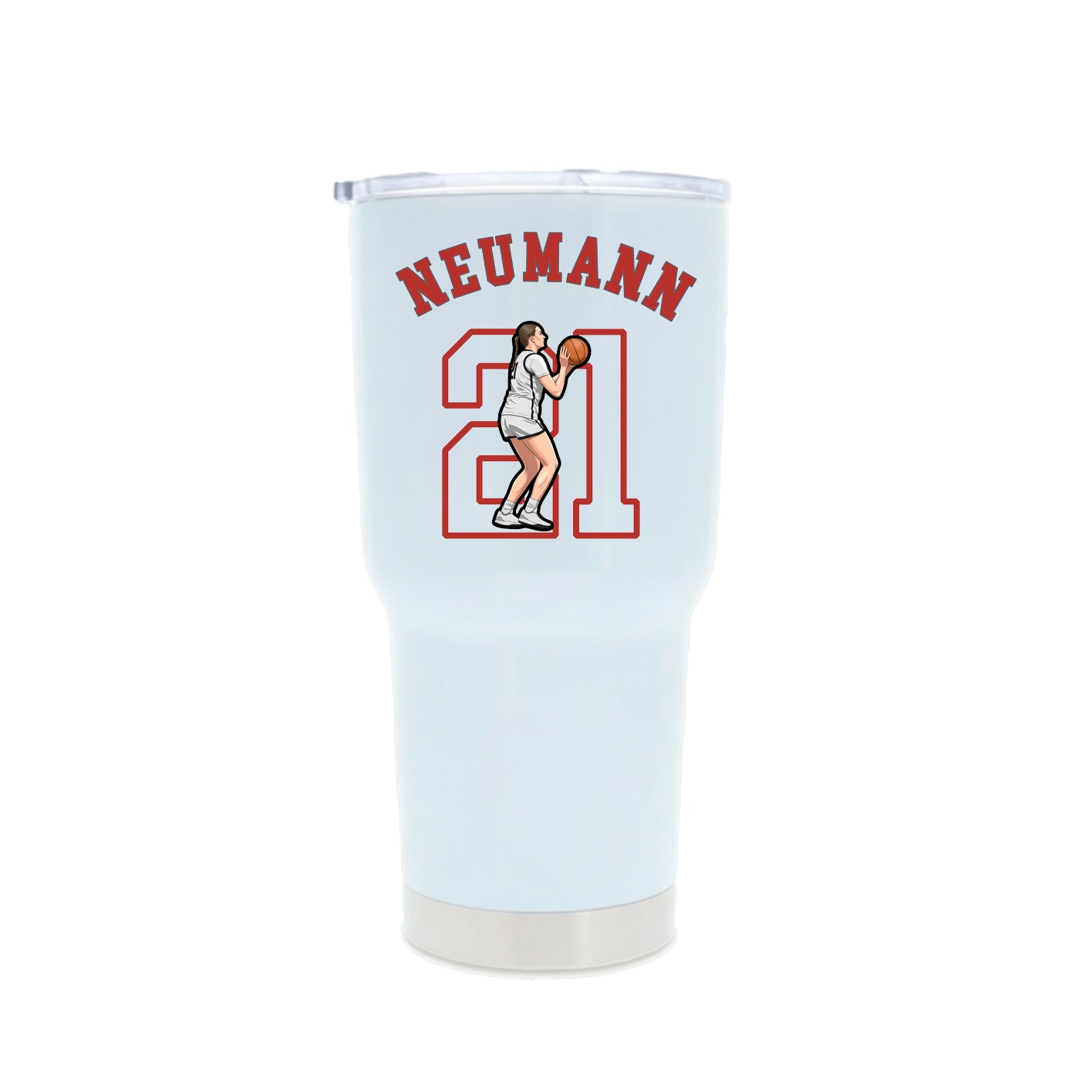 30oz Stainless Steel Tumbler — Shirsey Arch in White