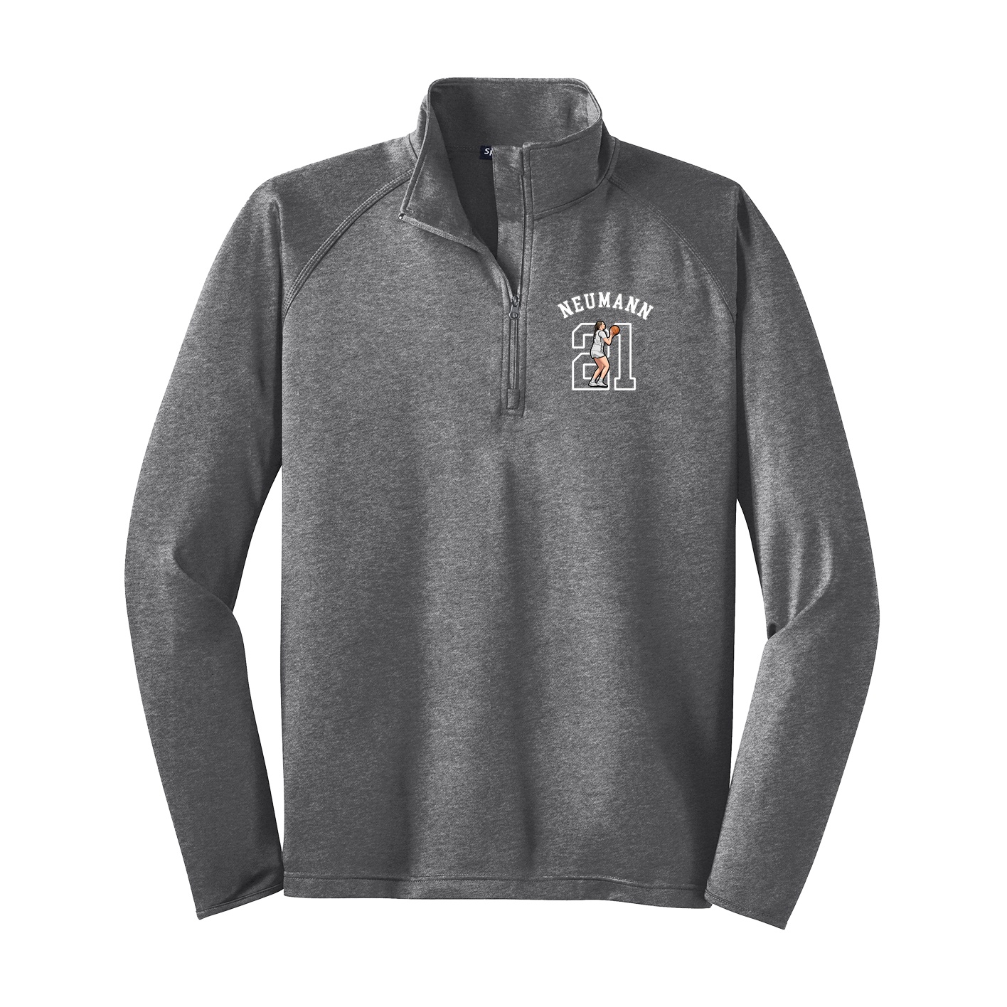 Q-Zip Pullover — Shirsey Arch in Grey