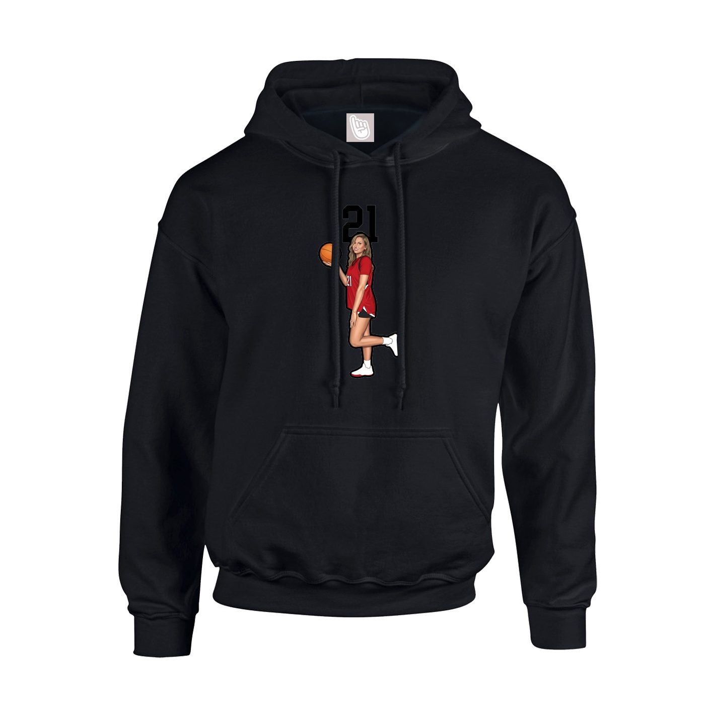 Hoodie — Number Top in Black