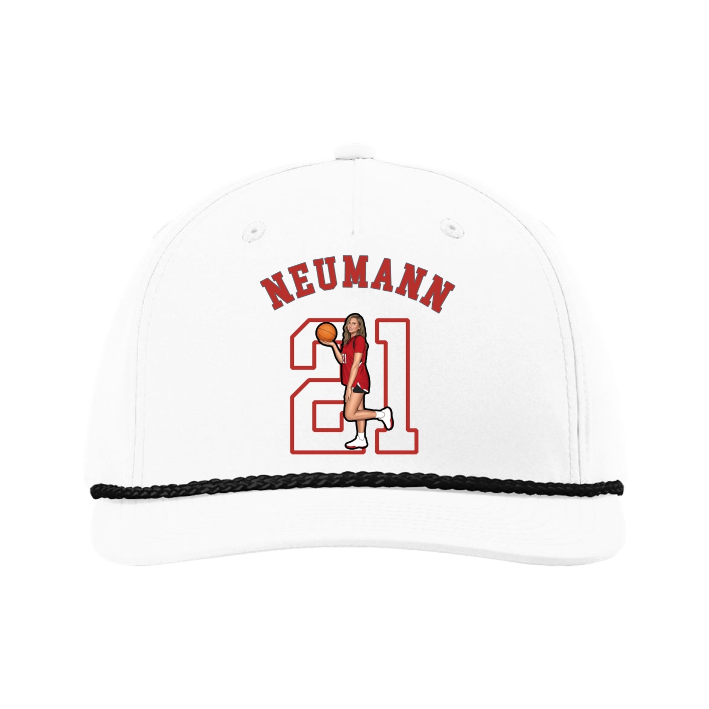 Five-Panel Classic Rope Cap — Shirsey Arch in White
