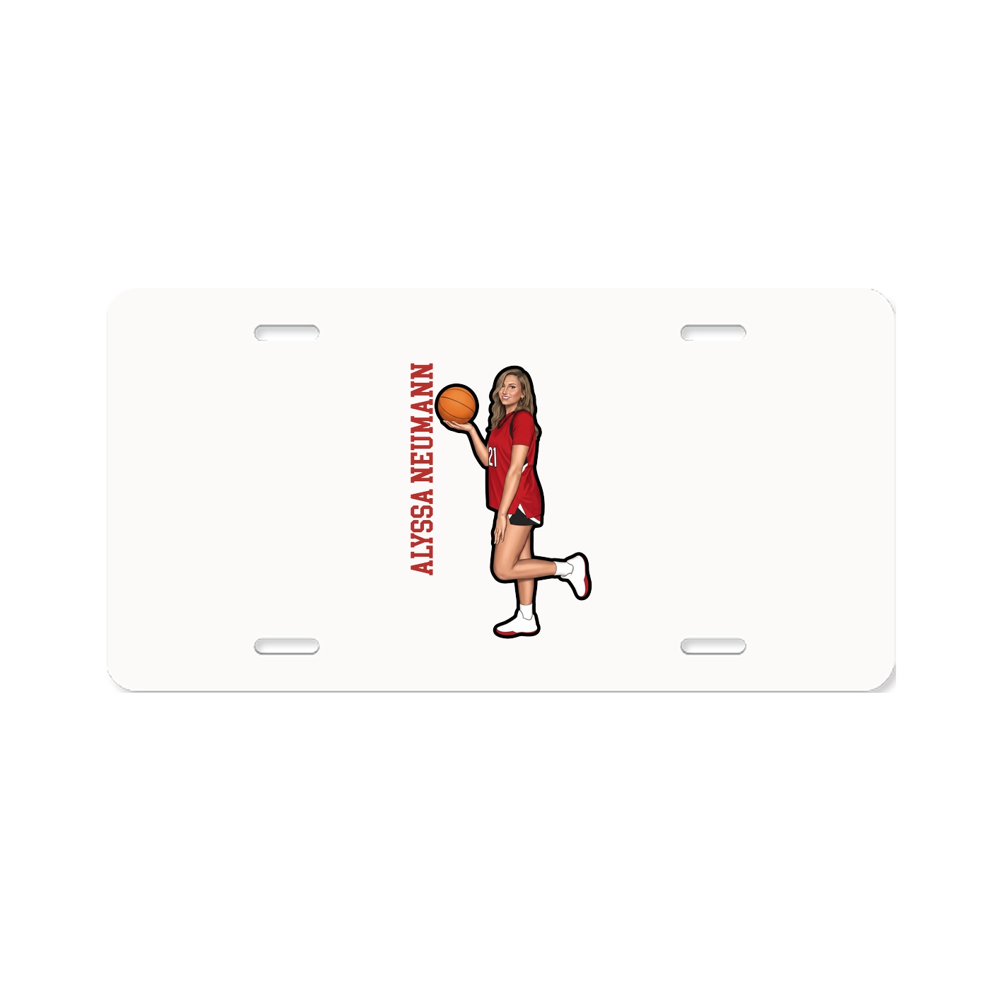 License Plate — Name Vertical in Classic