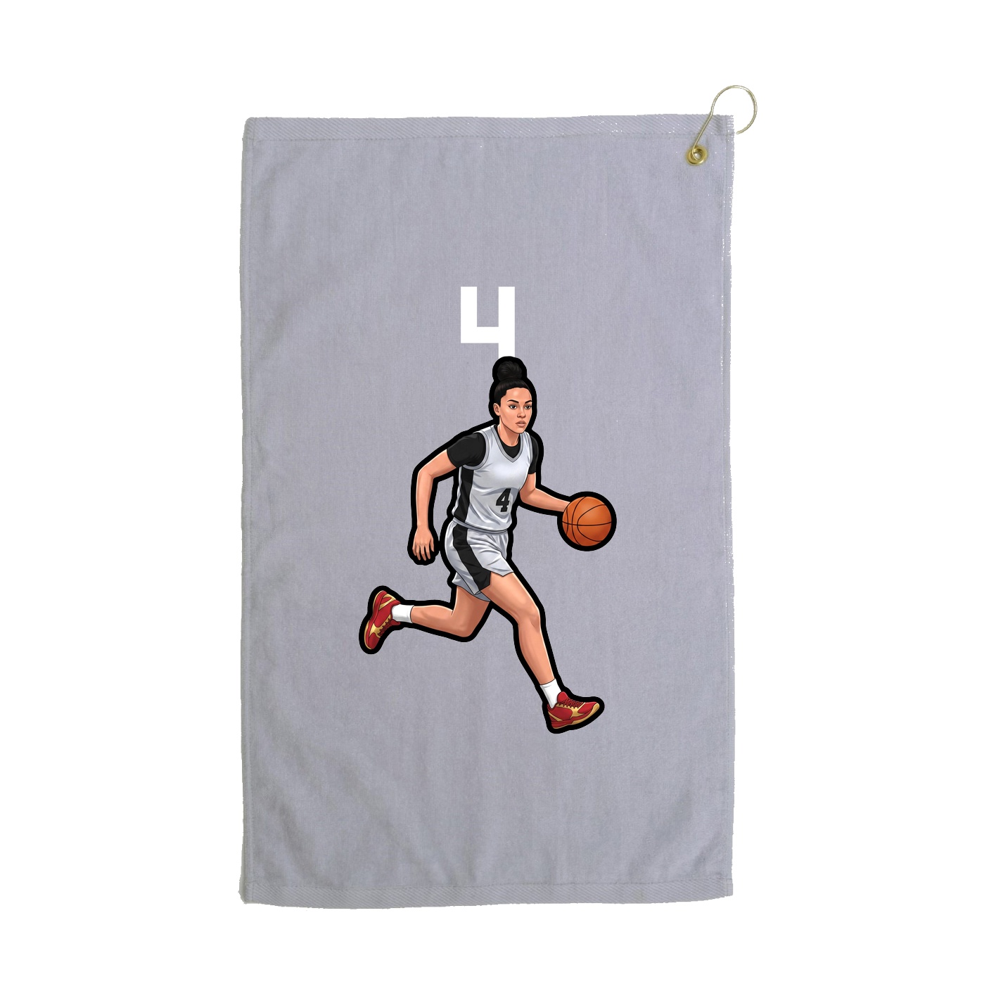 Golf Towel — Number Top in Grey