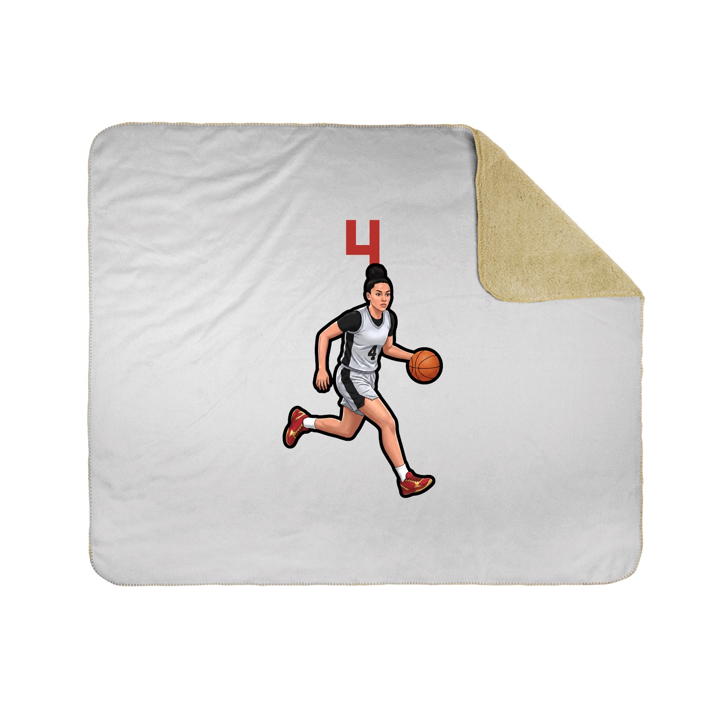 Throw Blanket — Number Top in White