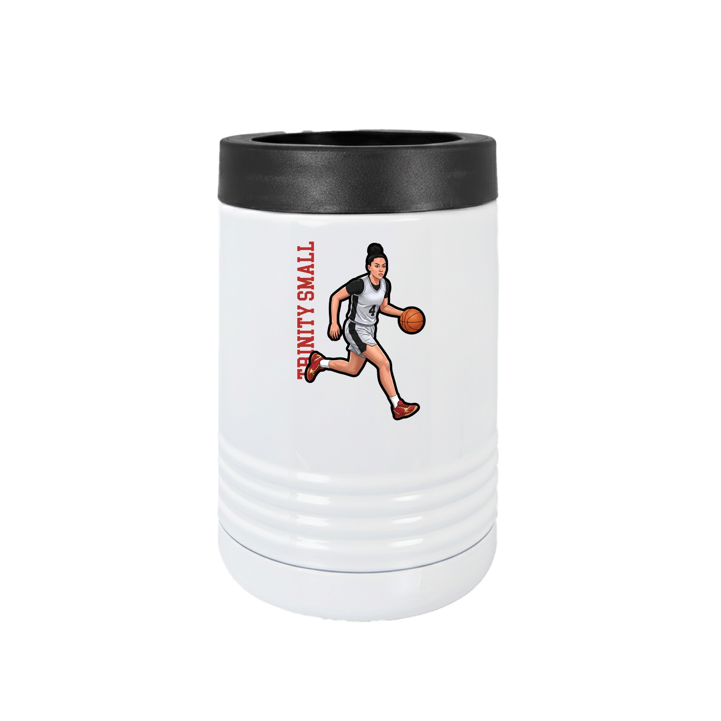 Beverage Holder — Name Vertical in White